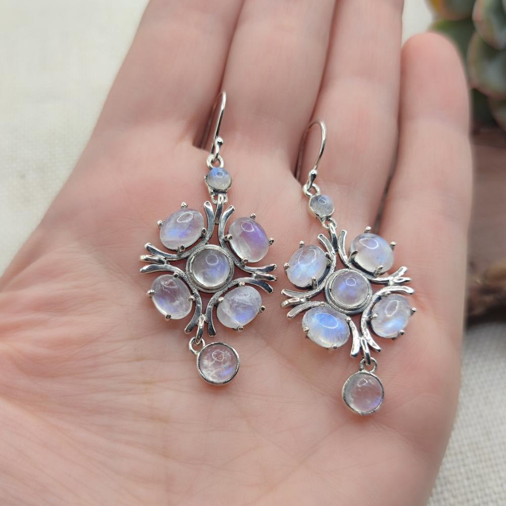 Orecchini in Argento con pietra di luna - MACHERLA