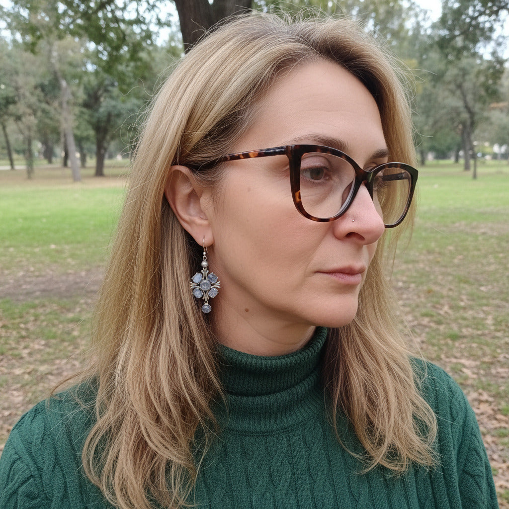 Orecchini con pietra di luna