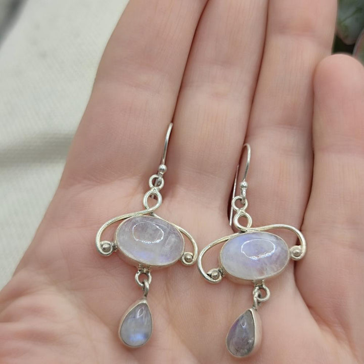 Orecchini in Argento con pietra di luna - TANDUR