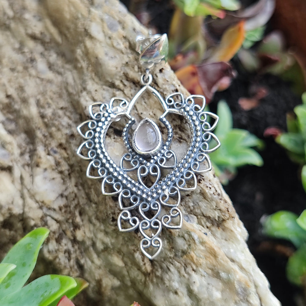 ORECCHINI Argento 925 artigianali con pietra - DOLATPURA