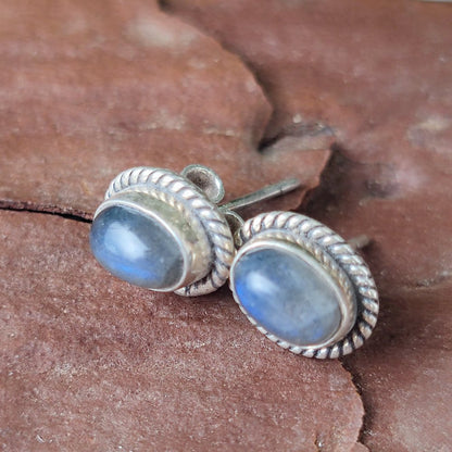 ORECCHINI etnici con pietra in argento 925 - JALESAWAR