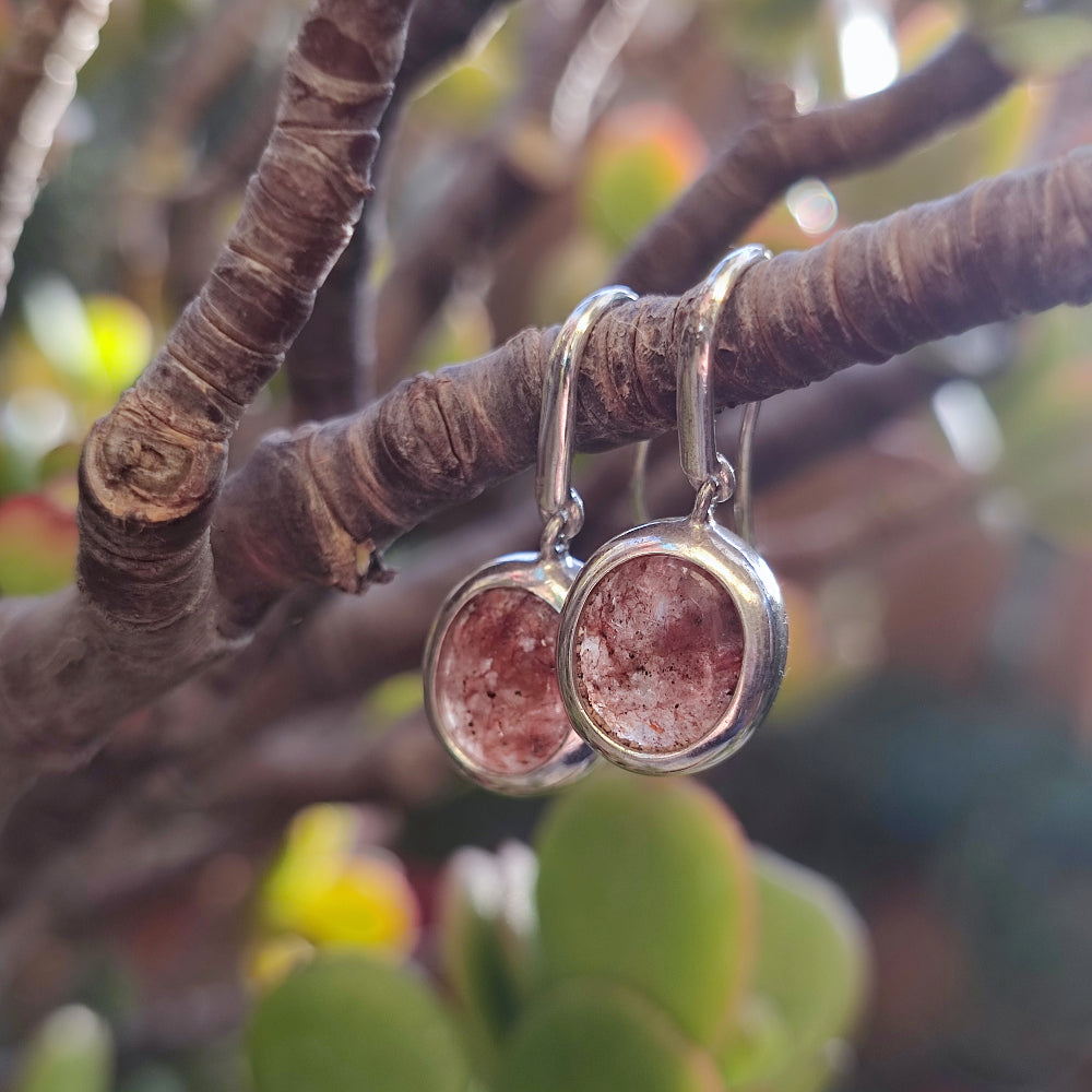 Orecchini etnici in argento 925 pietra - KAHUNI