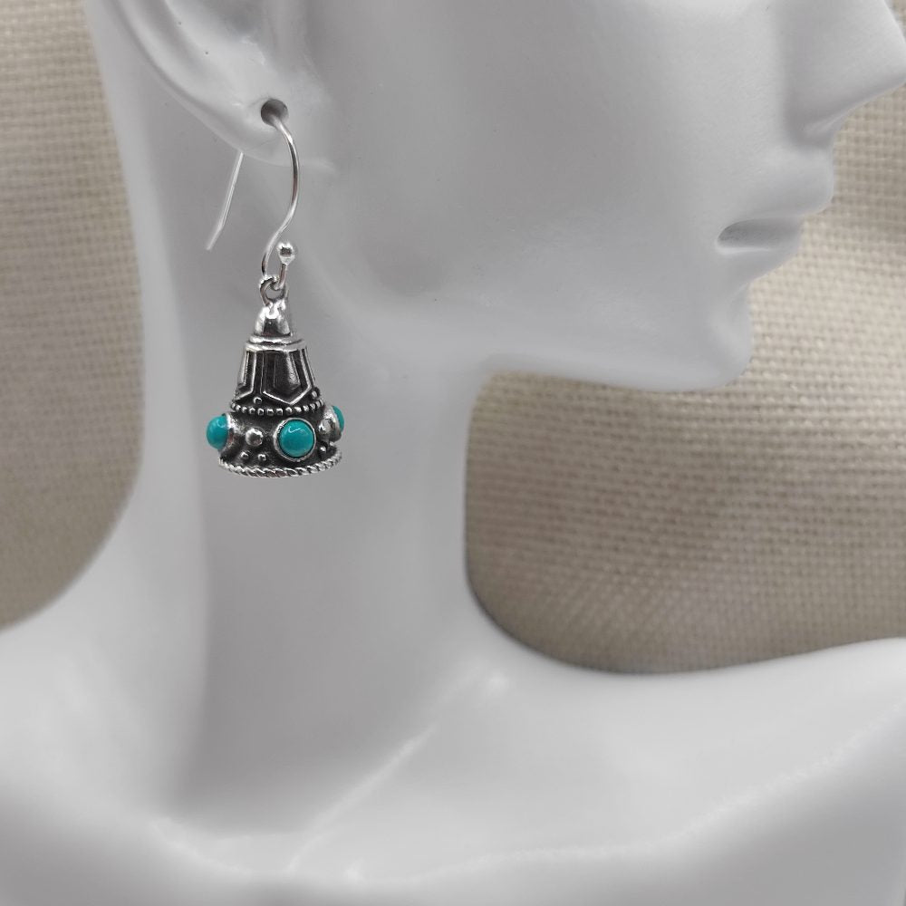 Orecchini in Argento con Pietra di Turchese - KAPTIPADA