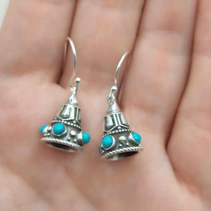 Orecchini in Argento con Pietra di Turchese - KAPTIPADA