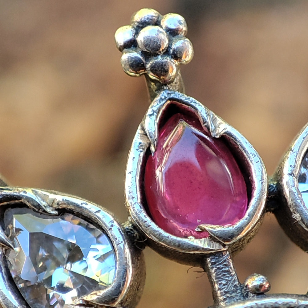 Orecchini etnici in argento 925 pietra - MAKRANA