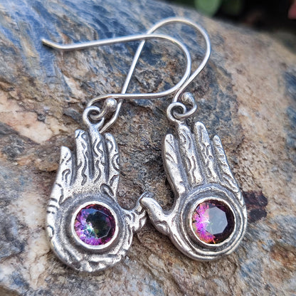 ORECCHINI Argento 925 artigianali con pietra - MORSHI