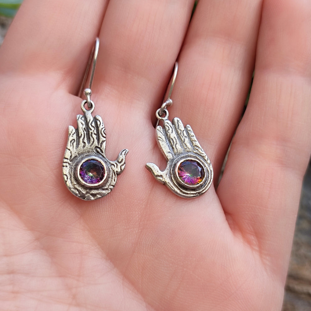 ORECCHINI Argento 925 artigianali con pietra - MORSHI