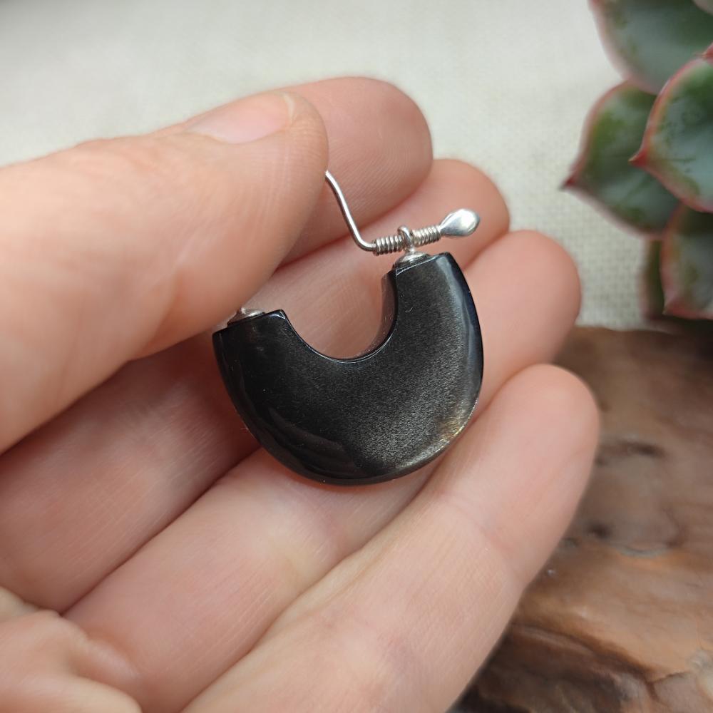 Orecchini artigianali con pietra in argento 925 - NAWAKOT