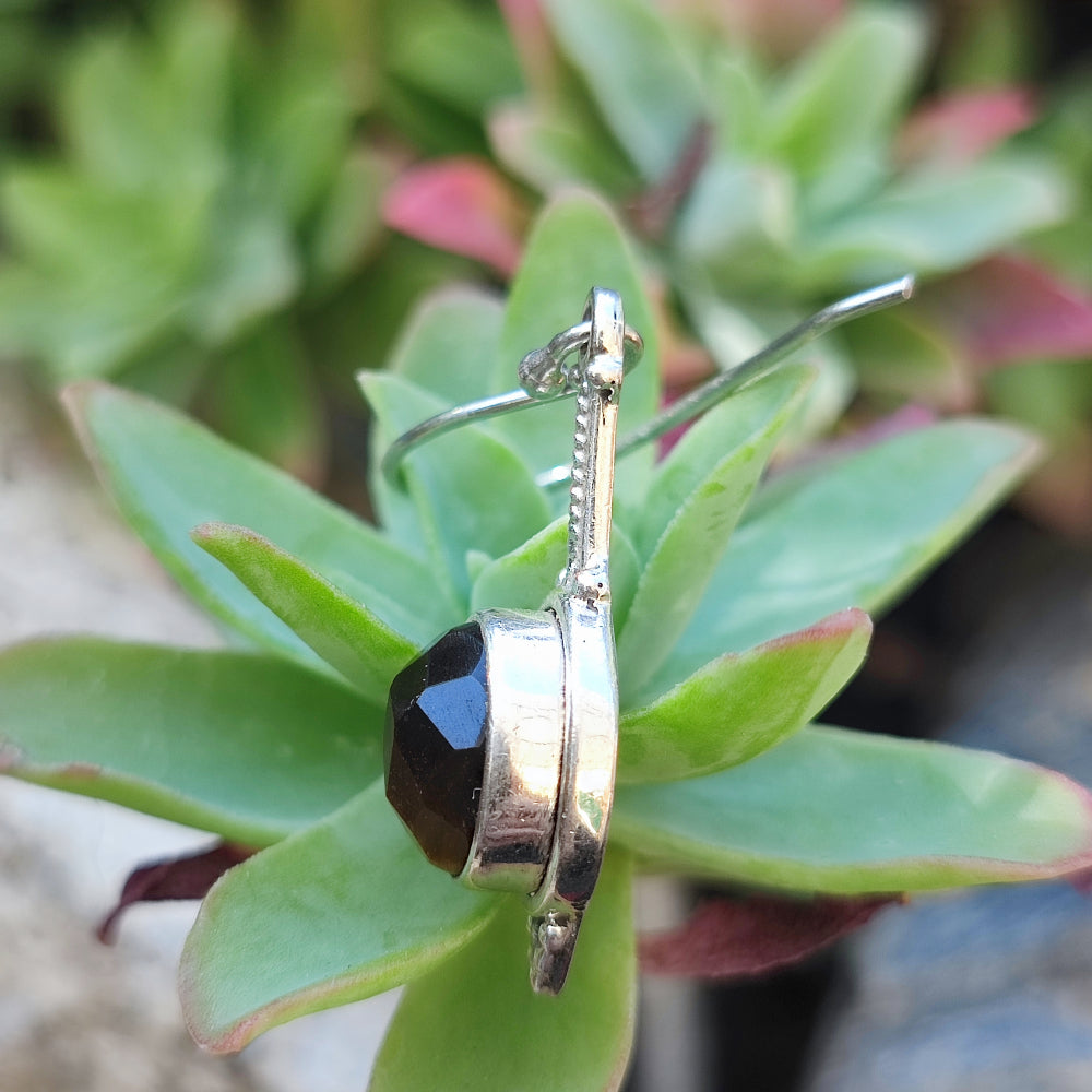 ORECCHINI etnici con pietra in argento 925 - PANKI
