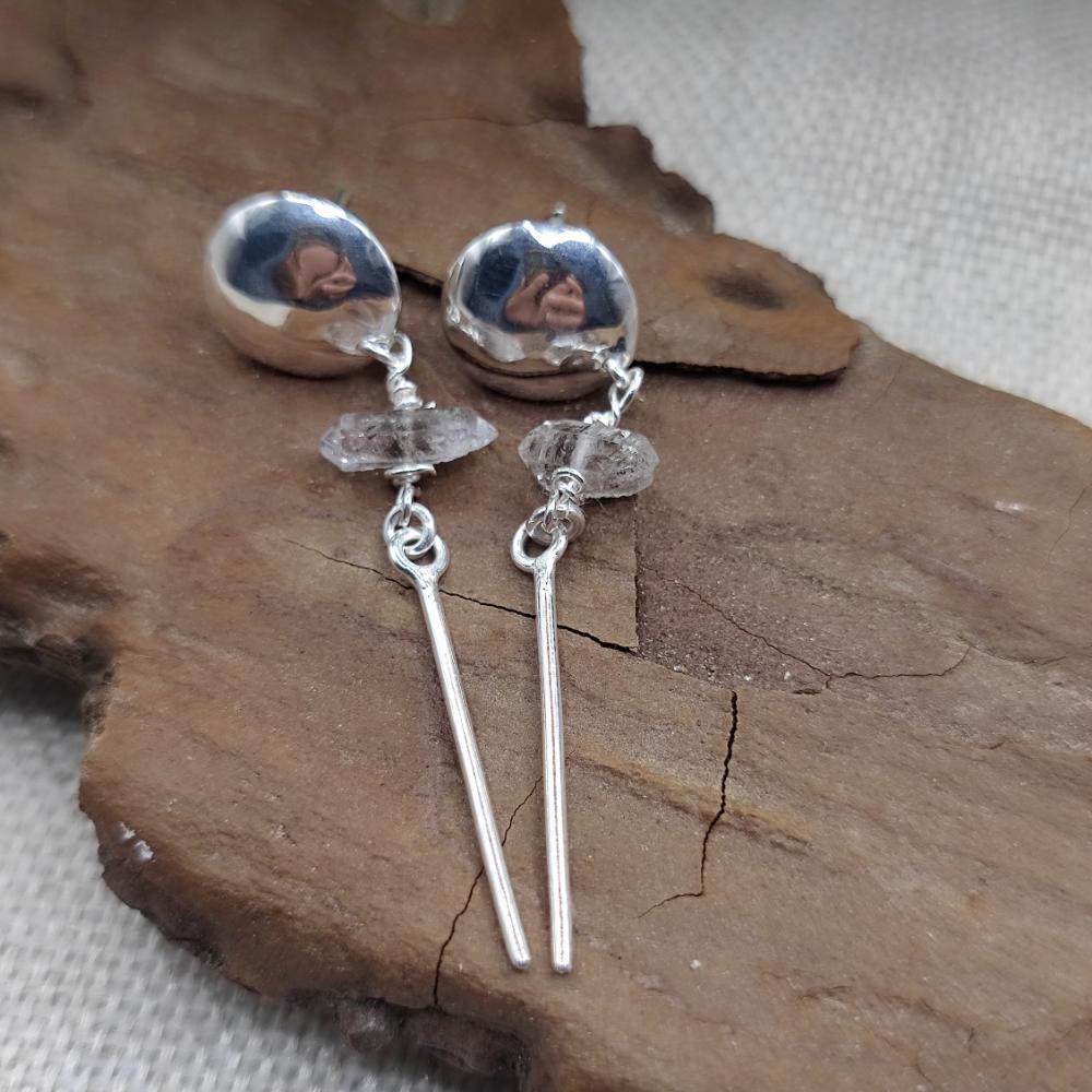 ORECCHINI pendenti in argento con pietra - RAIKHA