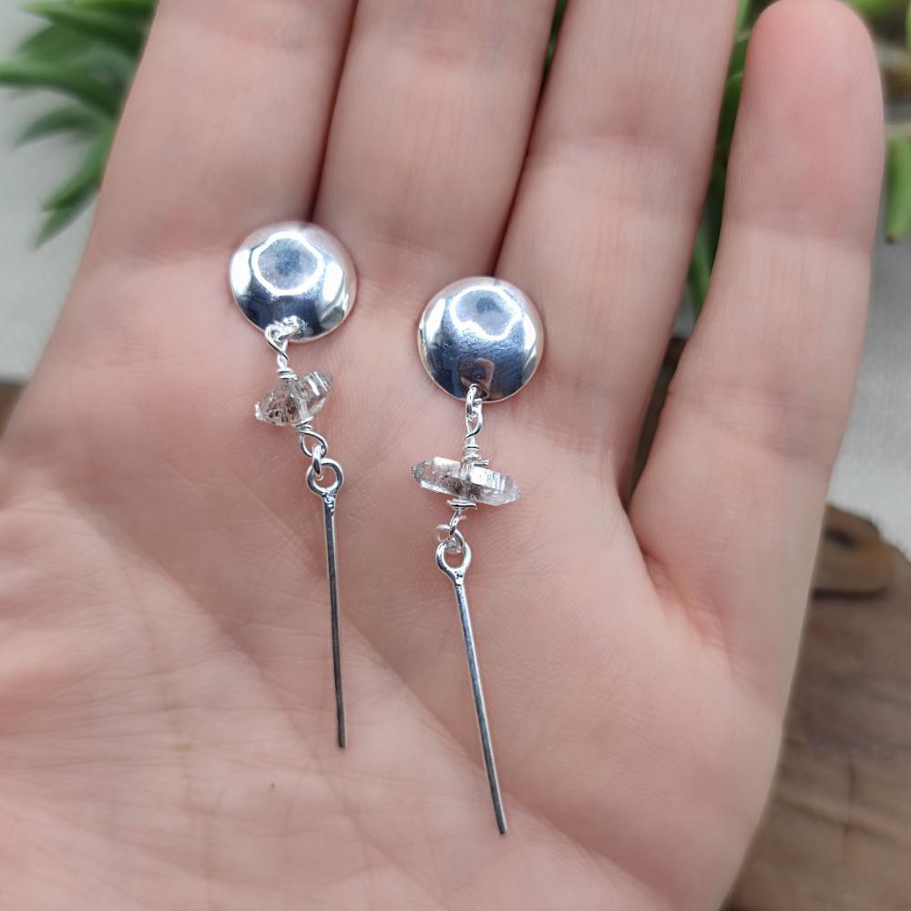 ORECCHINI pendenti in argento con pietra - RAIKHA