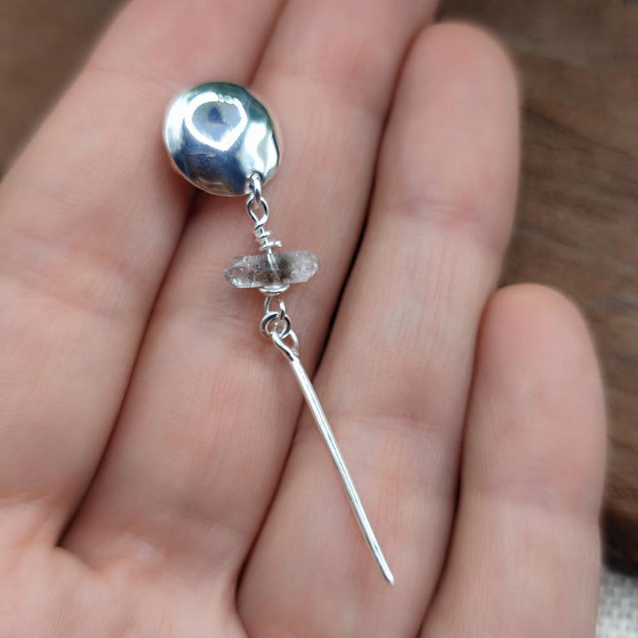 ORECCHINI pendenti in argento con pietra - RAIKHA