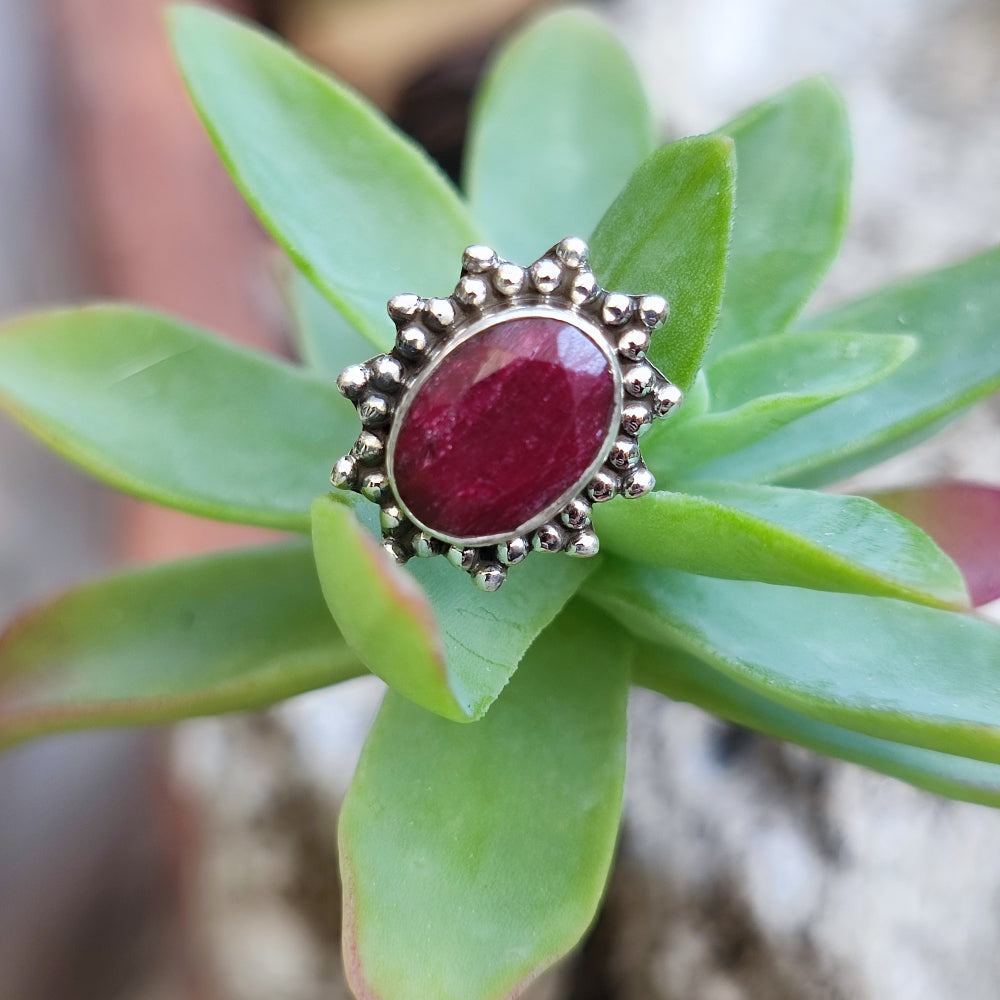 ORECCHINI etnici in argento 925 con pietra - RAKSI