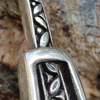 Orecchini etnici in argento 925 pietra - SAMGI