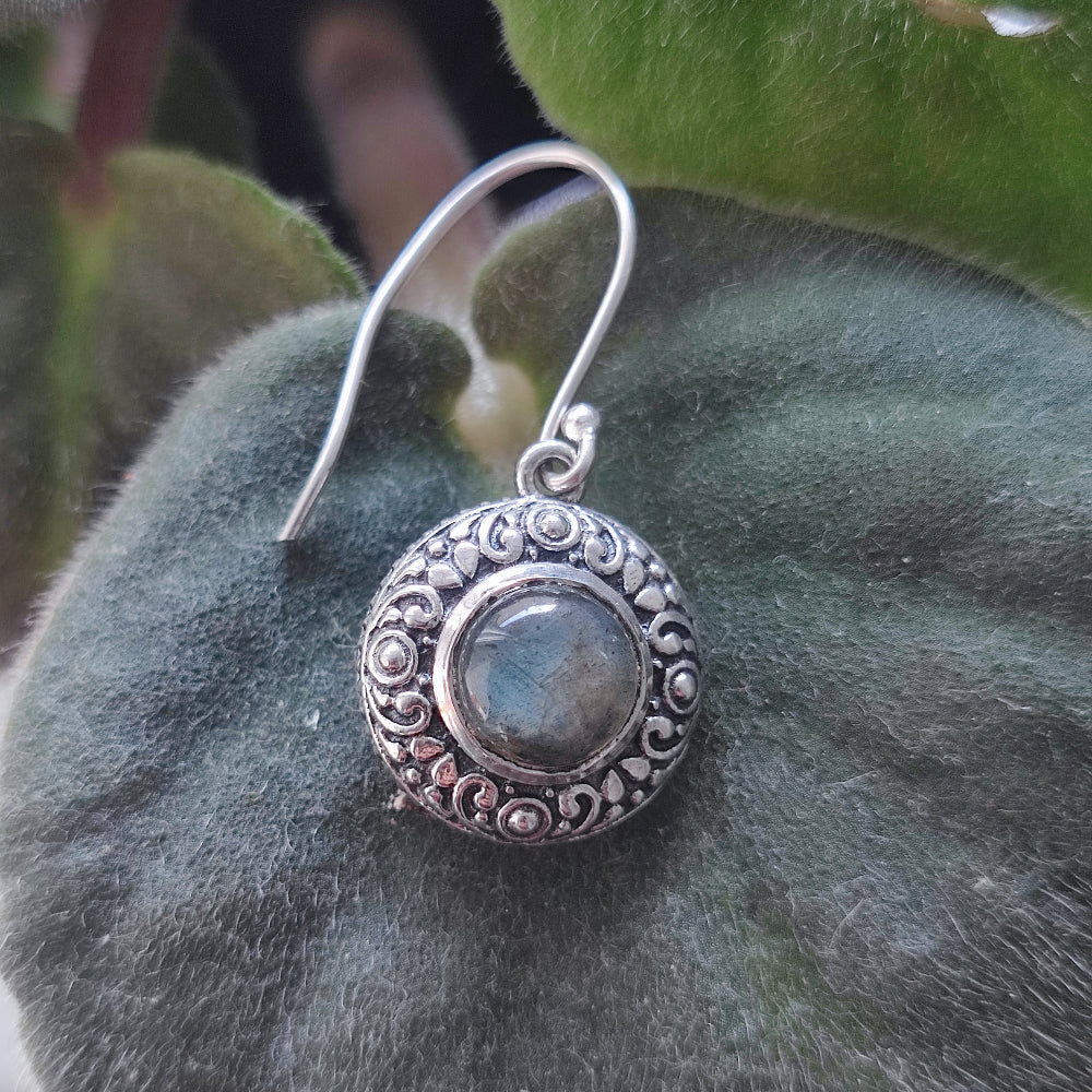 Orecchini artigianali con pietra in argento 925 - TUMKUR