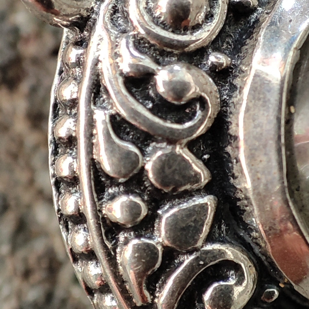 Orecchini artigianali con pietra in argento 925 - TUMKUR