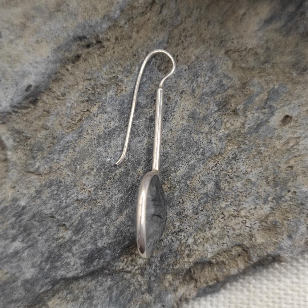 Orecchini in argento 925 quarzo rutilato - VIRAJ