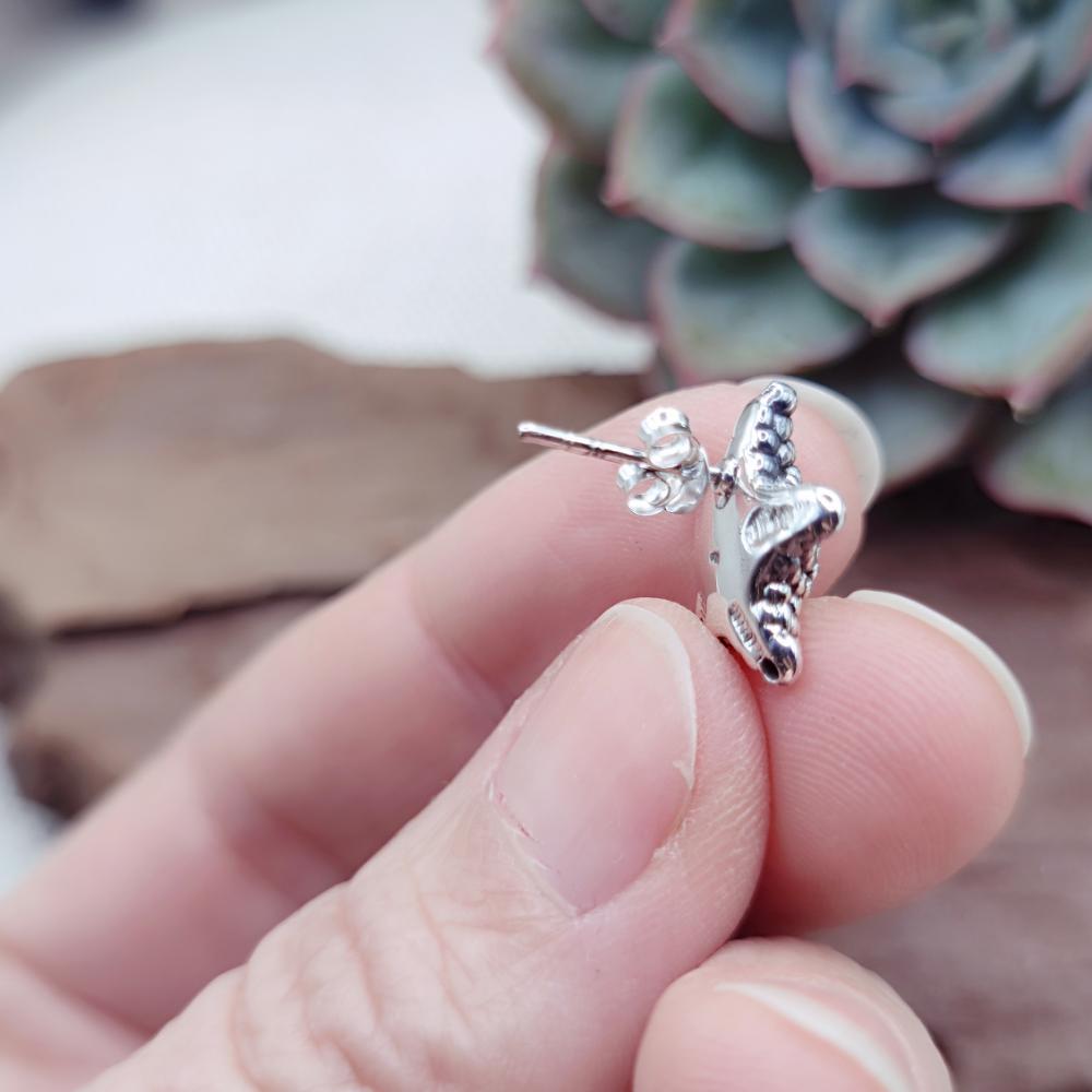 Orecchini artigianali in argento 925 con stella marina - BAGMATI