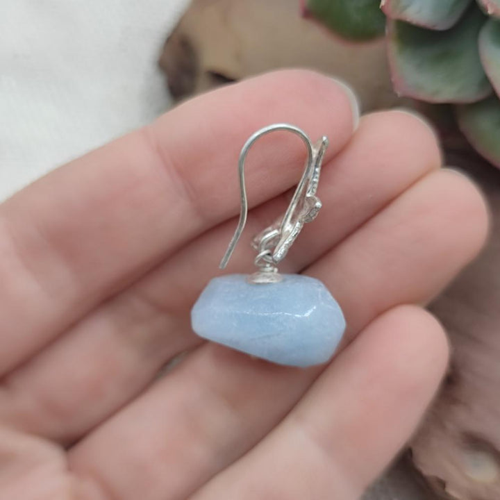 Orecchini in argento con stella e acquamarina - THALLA