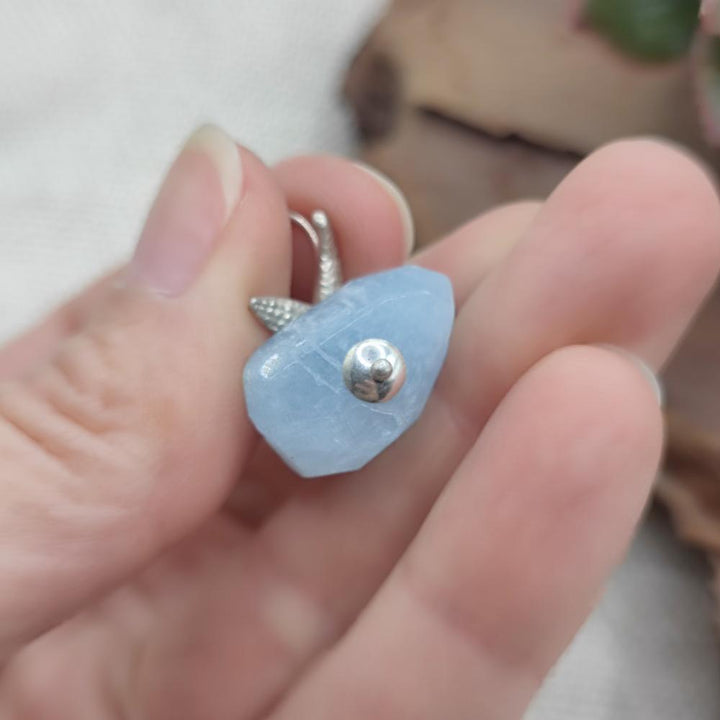 Orecchini in argento con stella e acquamarina - THALLA