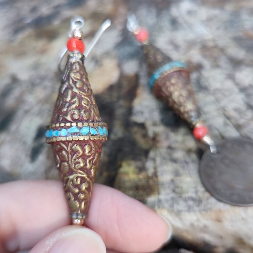 ORECCHINI in argento con monete antiche - YOGAMA