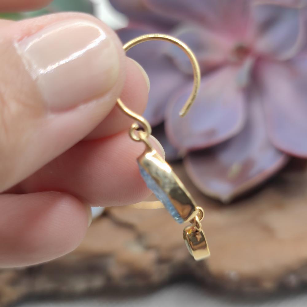 ORECCHINI in argento dorato con pietra - KATWA
