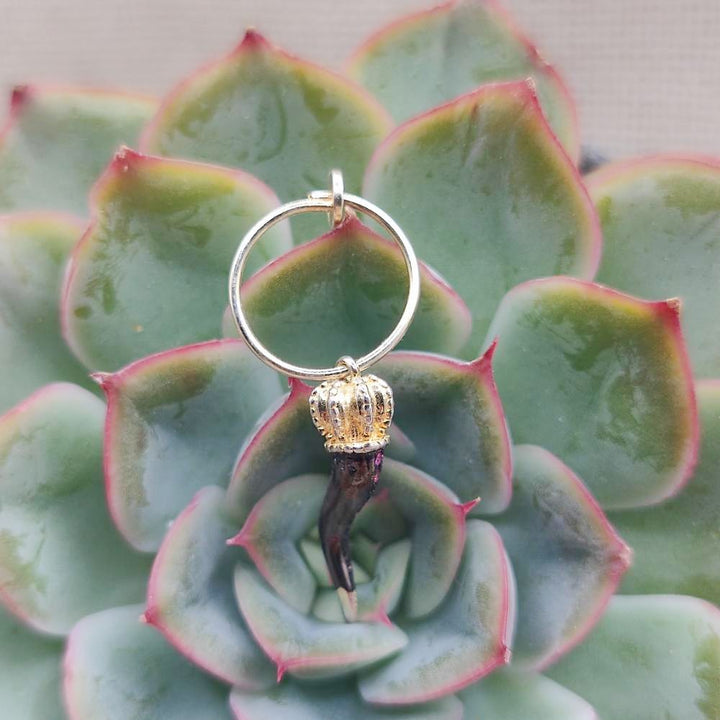 Orecchini artigianali in argento dorato con zirconi - KARMA