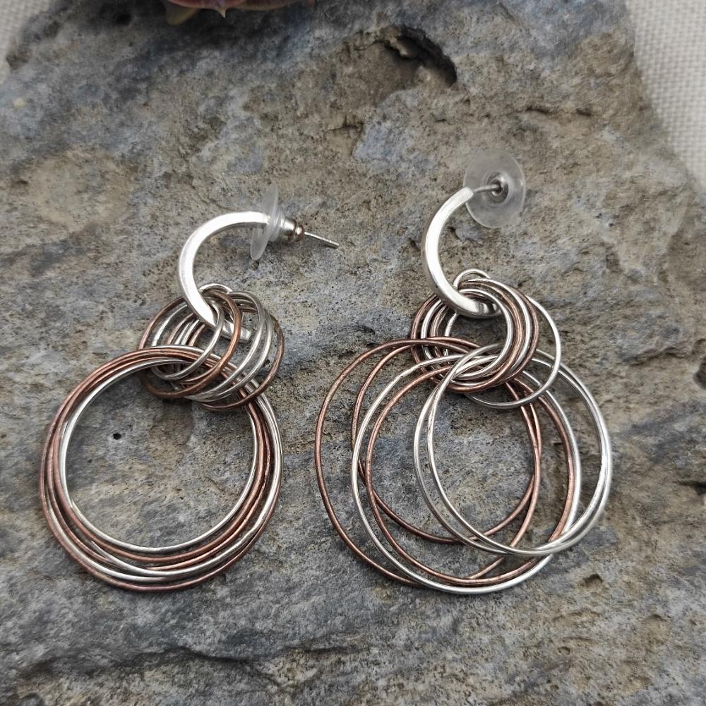 Orecchini con cerchi in argento 925 - RAJ