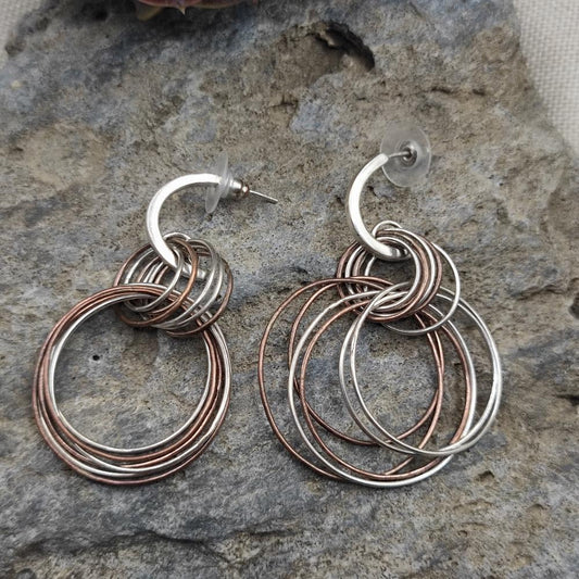 Orecchini con cerchi in argento 925 - RAJ