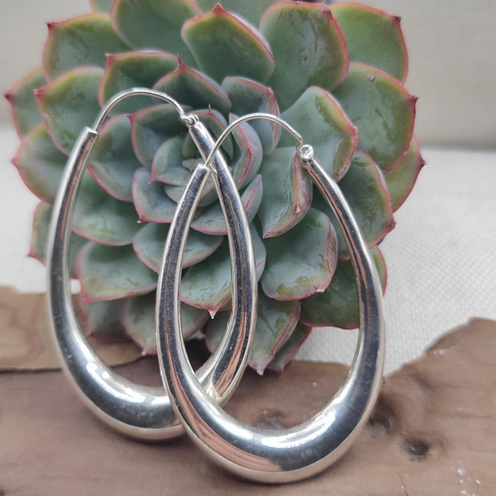 Orecchini a cerchio in argento 925 - AMARANA