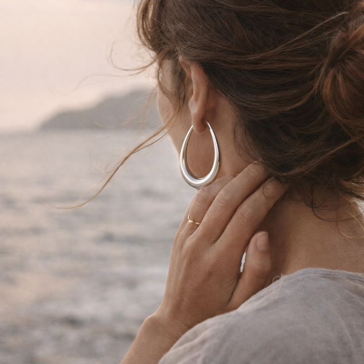 Orecchini a cerchio in argento 925 - AMARANA