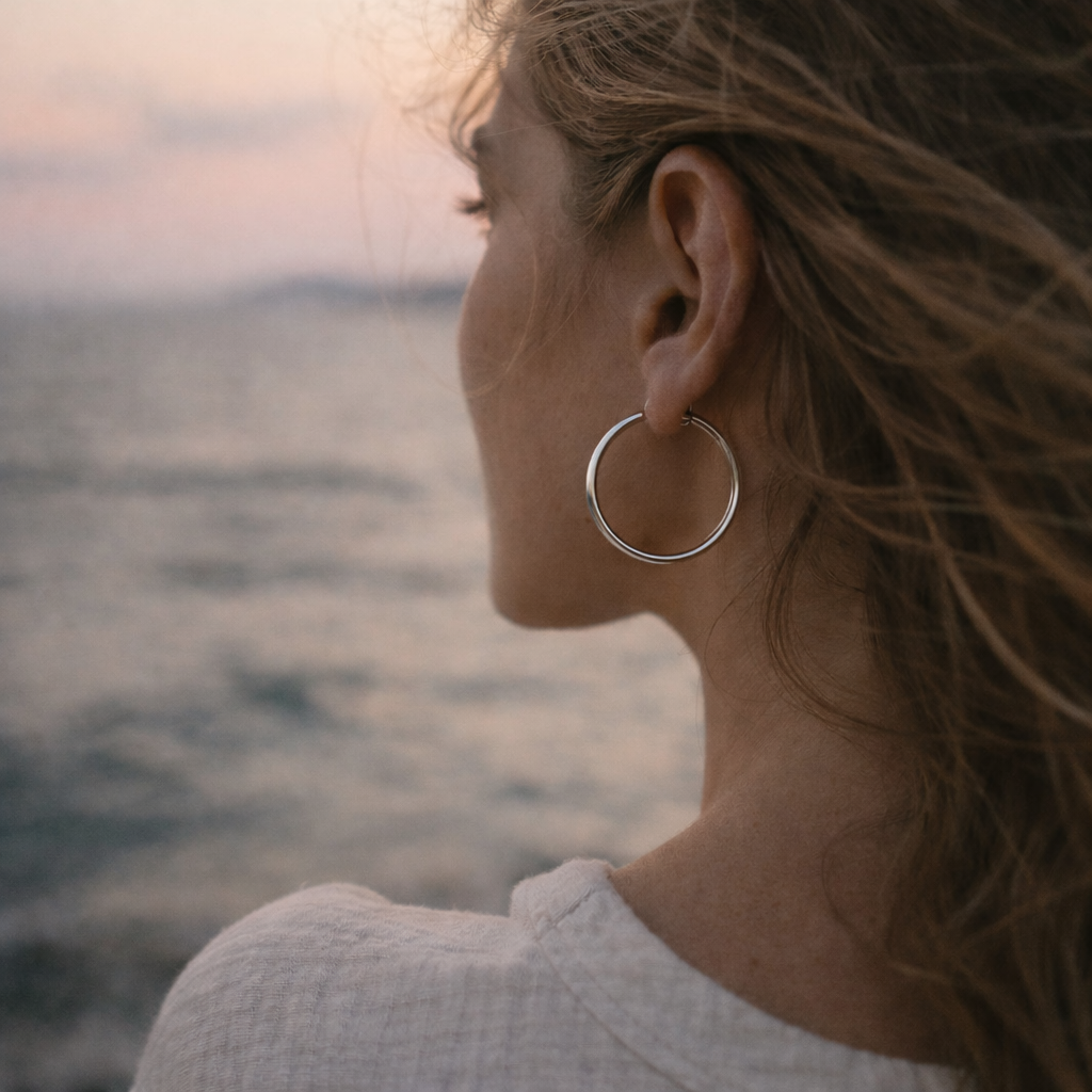 Orecchini a cerchio in argento 925 - ANANDA