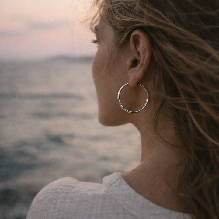 Orecchini a cerchio in argento 925 - ANANDA