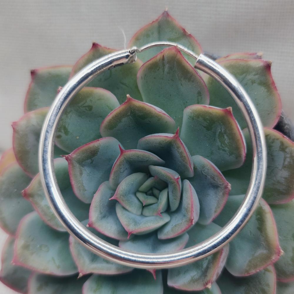 Orecchini a cerchio in argento 925 - ANANDA - singolo