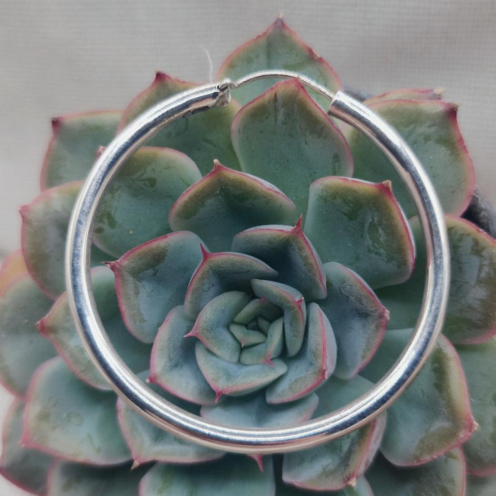 Orecchini a cerchio in argento 925 - ANANDA - singolo