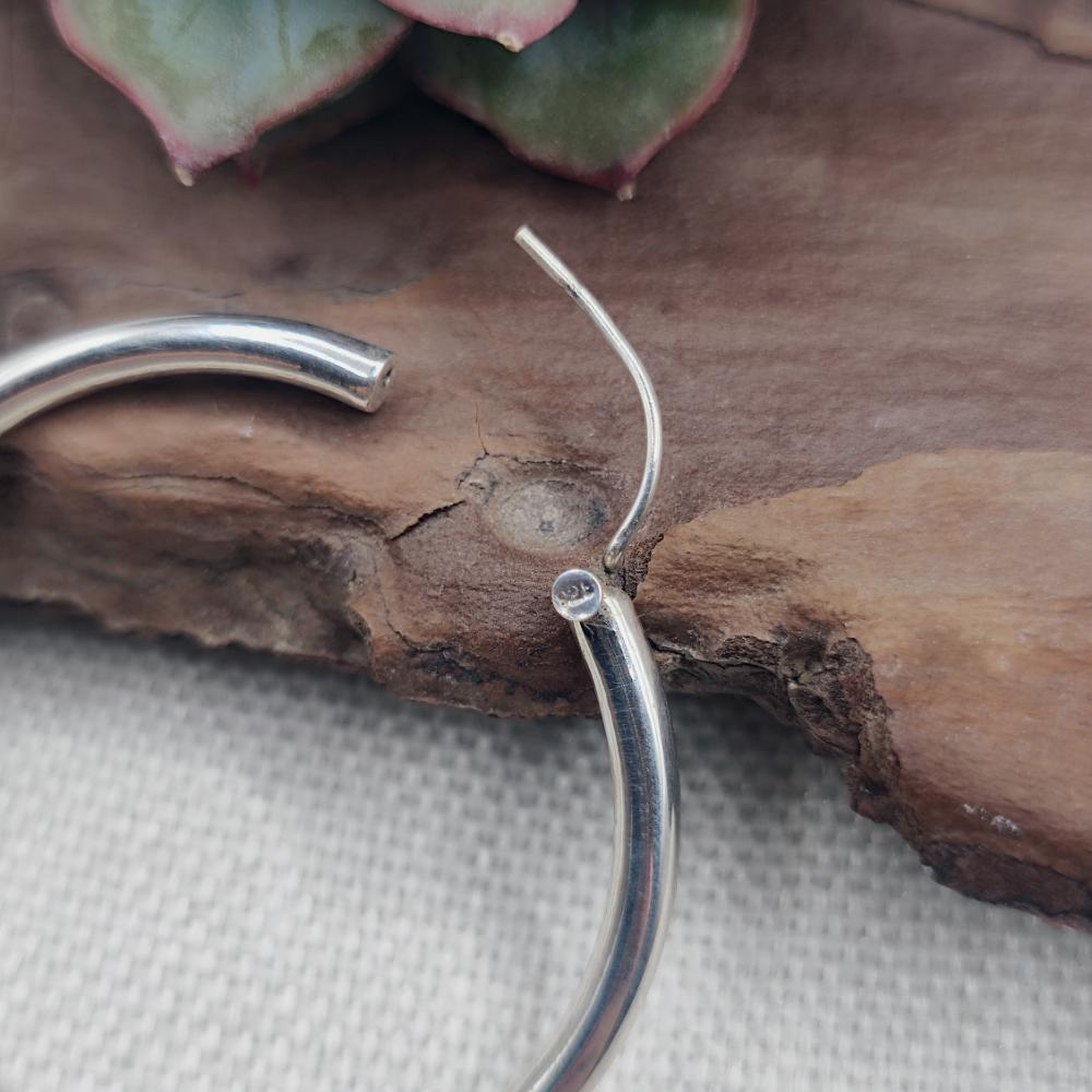 Orecchini a cerchio in argento 925 - ANANDA - chiusura