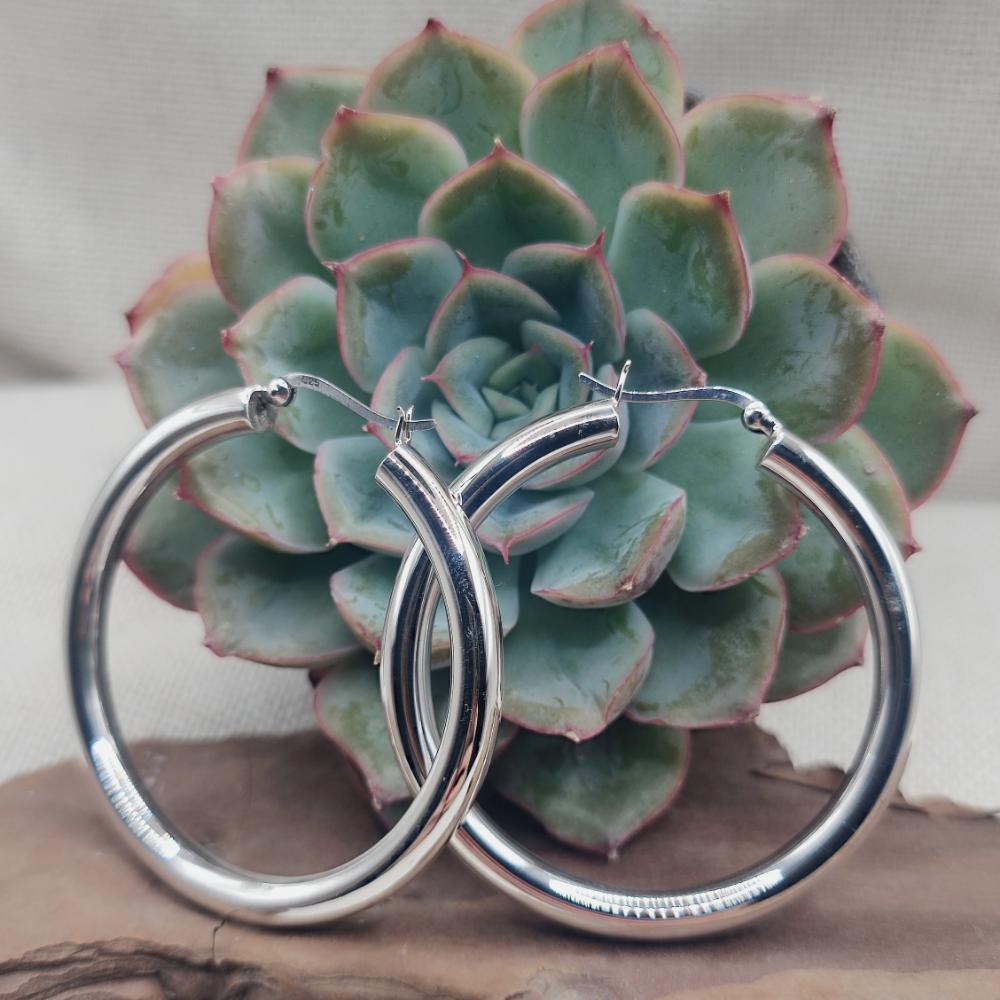 Orecchini a cerchio in argento 925 - PRANA