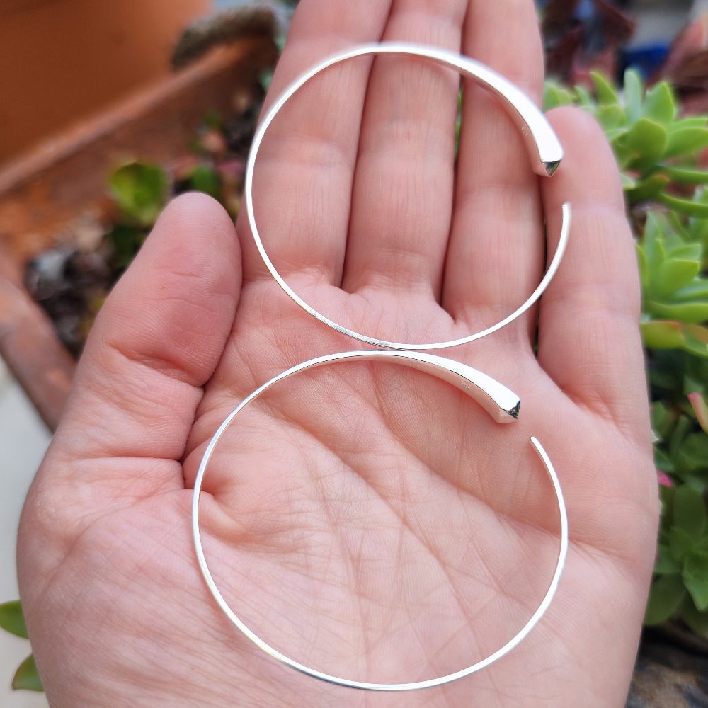 ORECCHINI a cerchio aperto in argento 925- ARASIA