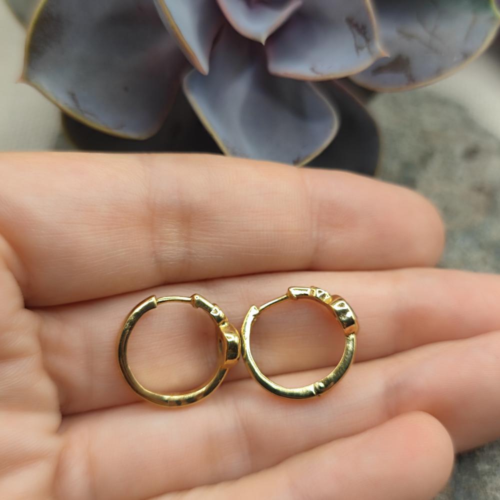 ORECCHINI in ottone a cerchio con labradorite - JYOTARA