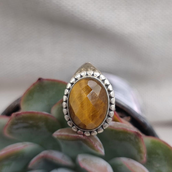 Orecchini clip in argento 925 con occhio di tigre - JHELUM