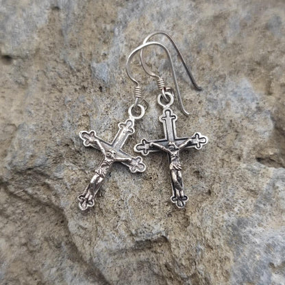 Orecchini a croce in argento 925 - ANURAG
