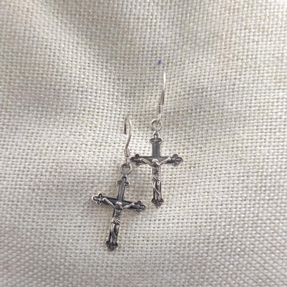 Orecchini a croce in argento 925 - ANURAG