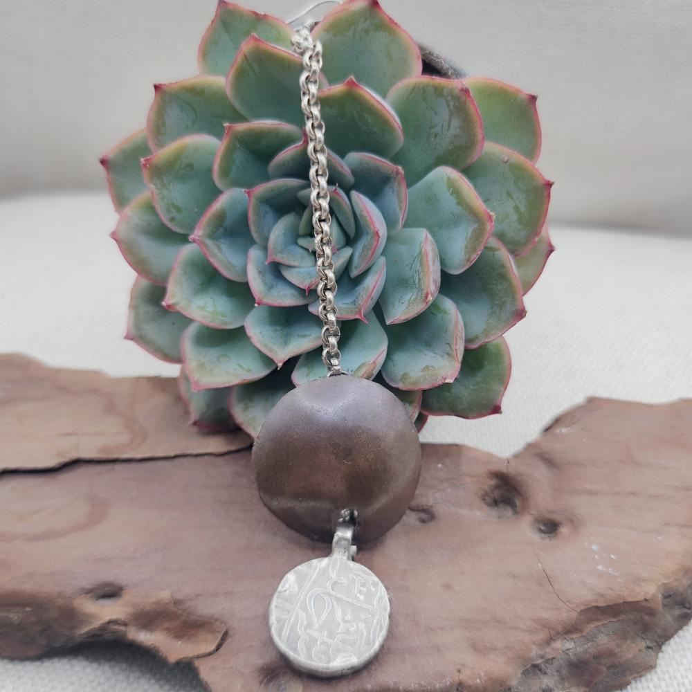 Orecchini artigianali in argento 925 e bronzo - AARHOI