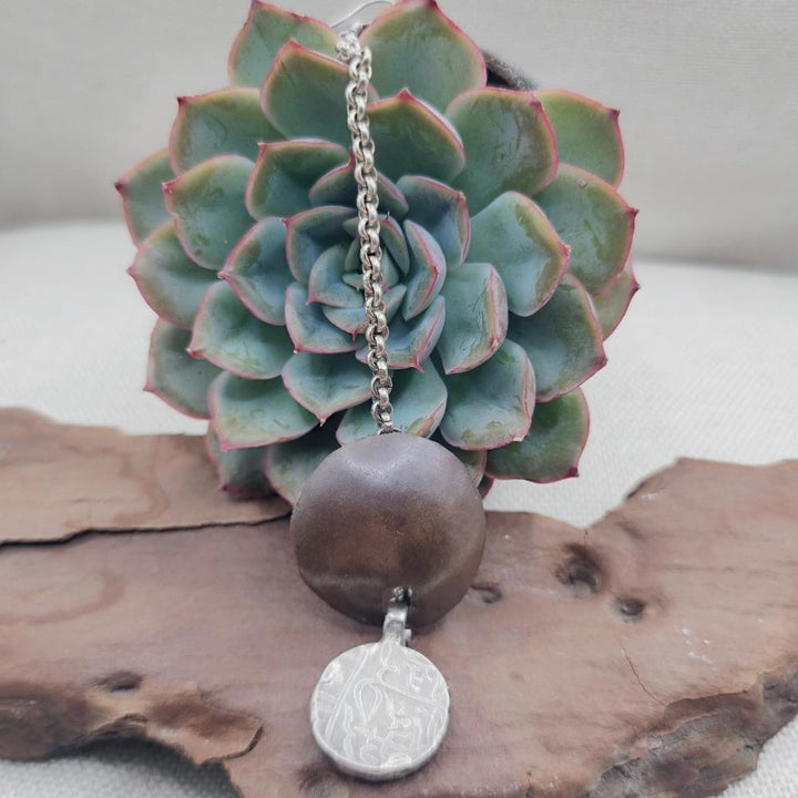 Orecchini artigianali in argento 925 e bronzo - AARHOI