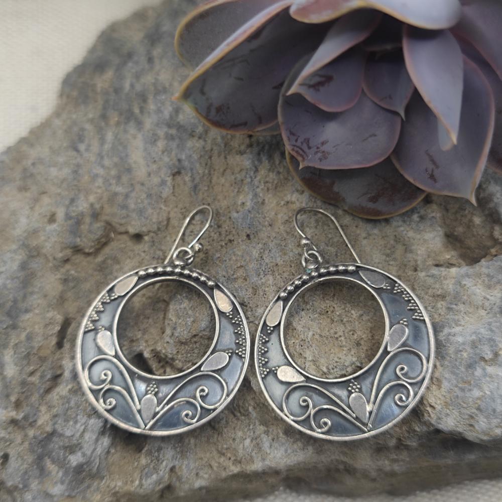 Orecchini etnici in argento 925 - AYAN
