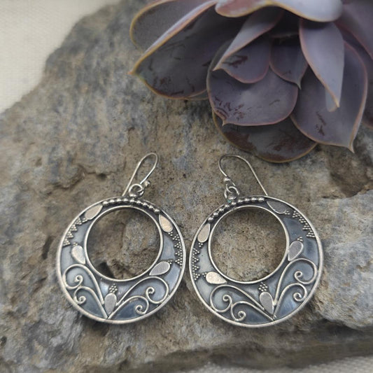 Orecchini etnici in argento 925 - AYAN