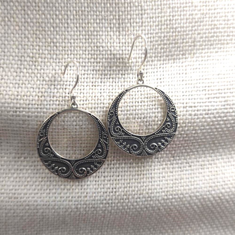 Orecchini etnici in argento 925 - CHANDA