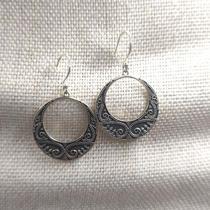 Orecchini etnici in argento 925 - CHANDA
