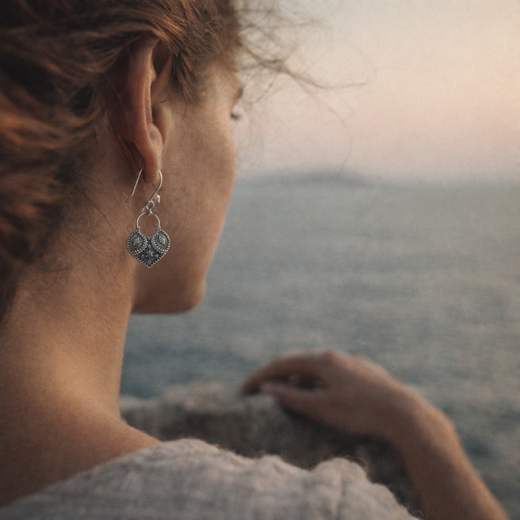 Orecchini etnici in argento 925 - DEVI