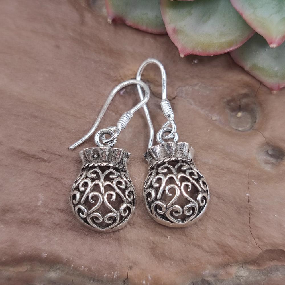 Orecchini etnici in argento 925 - GODAVARI